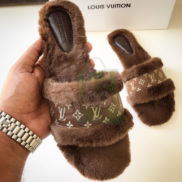 Louis Vuitton Shearling Slippers